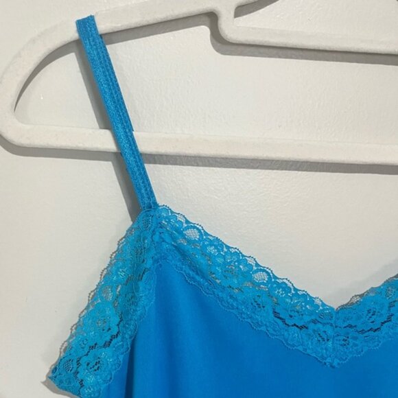 Women’s Tank Top Small Blue Lace Fairy Feminine Girly - Picture 2 of 4